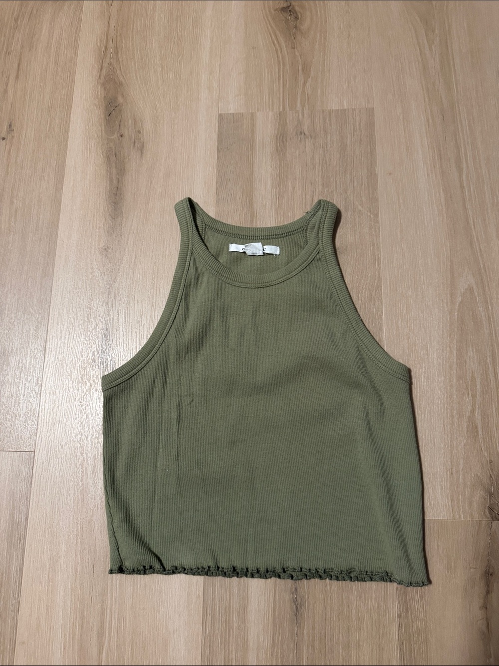 O'Neill Olive Ribbed Crop Tank